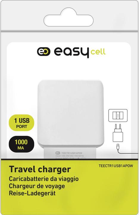 Image du produit Easycell Chargeur de voyage avec USB 1A (1 portion)