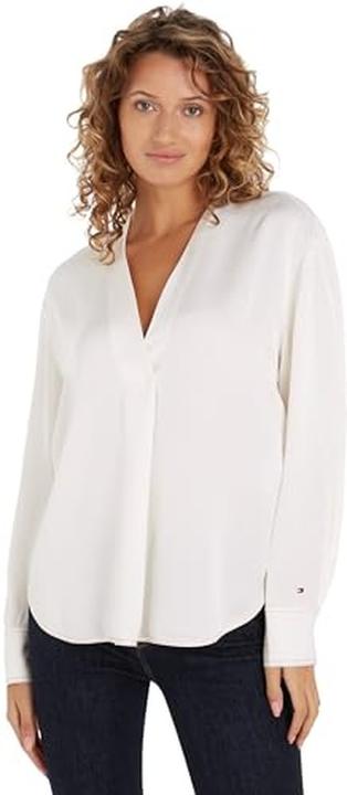 Immagine prodotto Tommy Hilfiger Camicia a Maniche Lunghe con Scollo a V e Cuciture RWB (44)