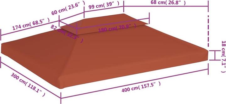 Produktbild vidaXL Xerane (300 cm, 300 cm)