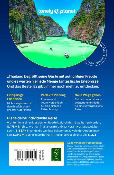 Produktbild Reiseführer Thailand (Deutsch, Amy Bensema, Anirban Mahapatra, Ashley Harrell, Barbara Woolsey, Chawadee Nualkhair, Daniel McCrohan, David Eimer, Michael Kohn, Olivia Pozzan, Paul Harding, Tharik Hussain, Tim Bewer, 2024)