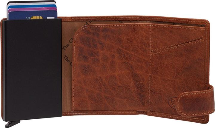 Actual product image The Chesterfield Brand Antique Buff credit card holder RFID protection leather 7 cm