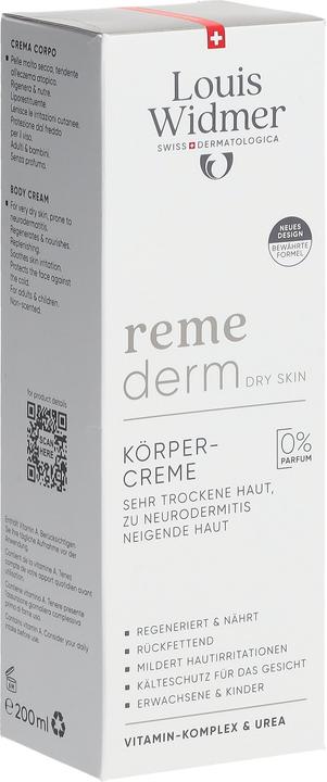 Image du produit Widmer Louis Remederm Körpercreme ohne Parfum 200 ml (Lait pour le corps, 200 ml)
