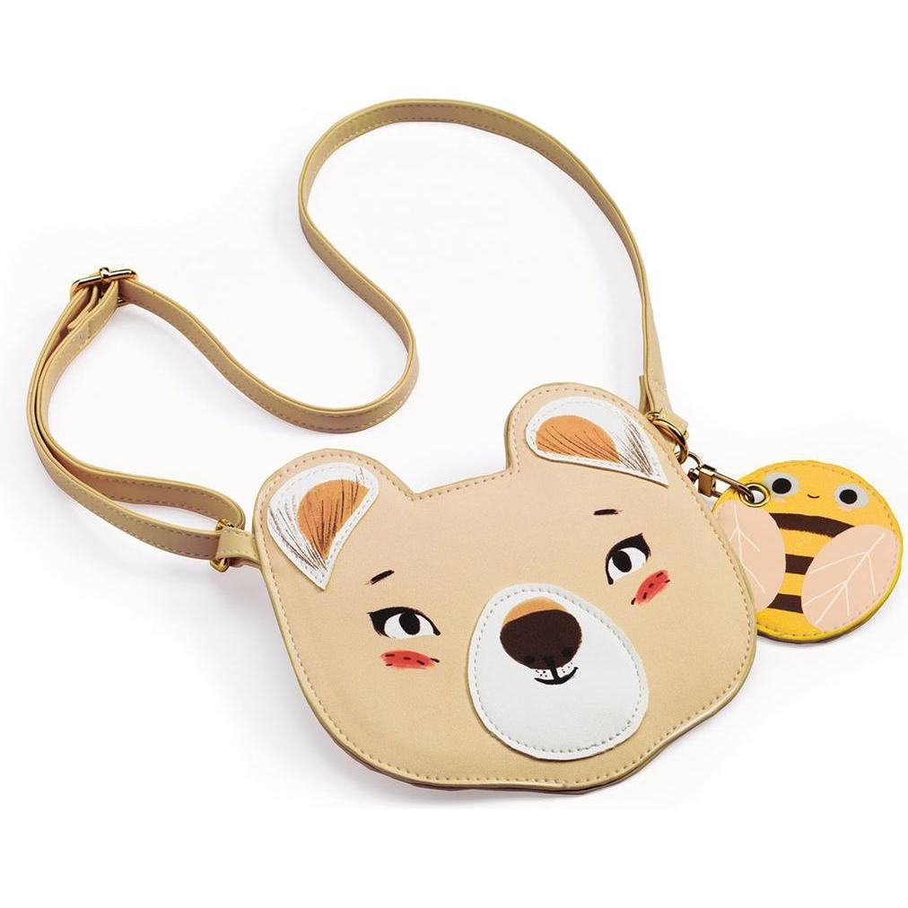 Djeco, Bambine, Borsetta, Borsa a tracolla orso, Beige