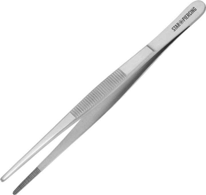 Produktbild Star Piercing Pinzette Basic 130 mm (Chirurgenstahl 316L, ohne Messing)
