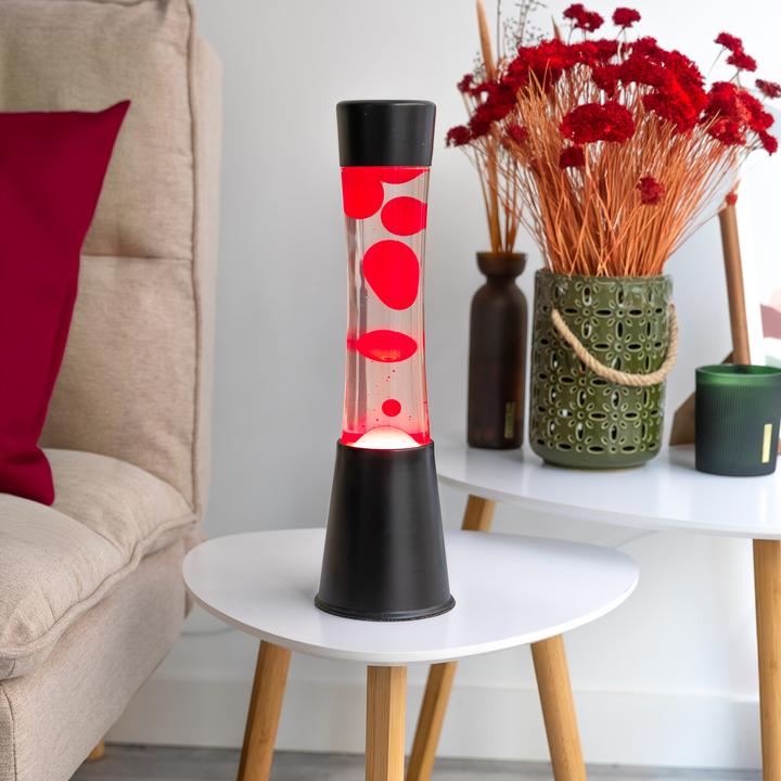 Image du produit Fisura Lampe à Lave LED - rouge et noir - par (E14, E27)