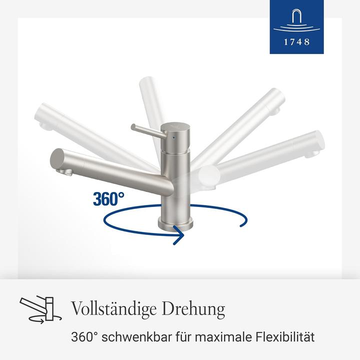 Actual product image Villeroy & Boch Como low-pressure kitchen mixer tap, stainless steel