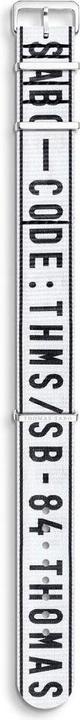 Thomas Sabo Watch Strap Code TS Nato Urban White (20 mm, Acier inoxydable)