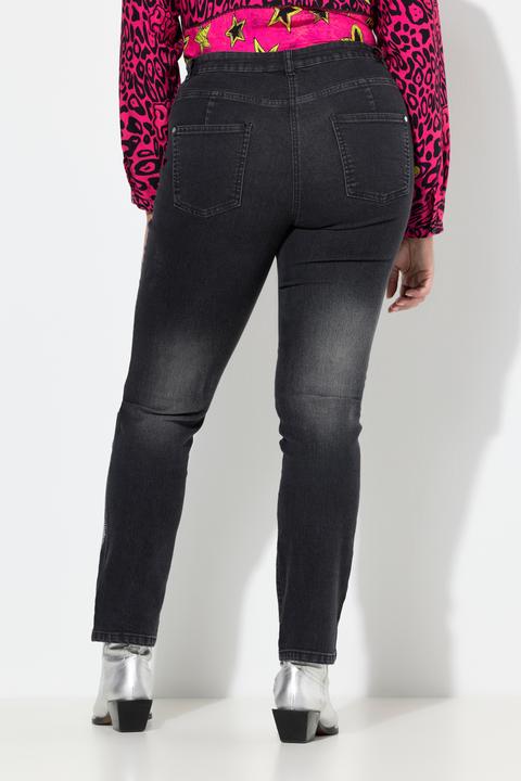 Immagine prodotto Angel of Style Jeans modello Paula dal taglio dritto con fiamme sull'orlo (44)