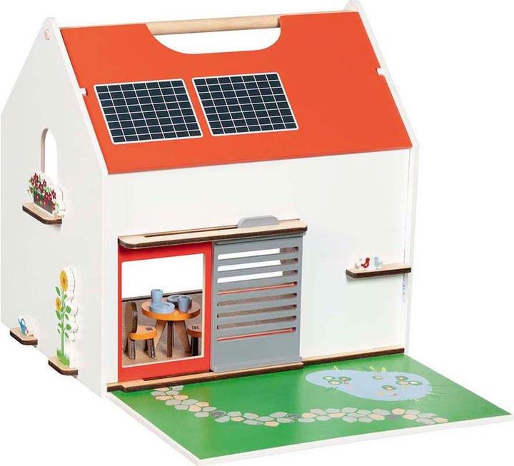 Actual product image Goki Tragbares Puppenhaus Eco House mit Zubehör