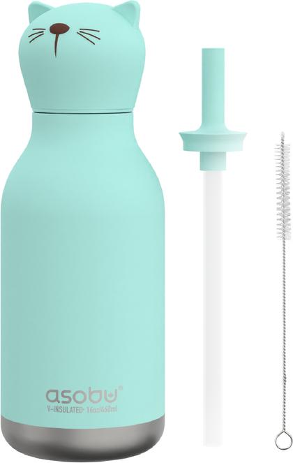 Produktbild Asobu Bestie Kot - Thermoflasche mit Strohhalm 460 ml (0.46 l)