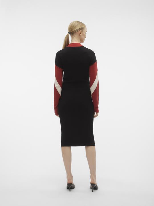 Produktbild Vero Moda VMNANCY BLOCK LS O-NECK BKN DRESS LCS Strickkleid (XXS)