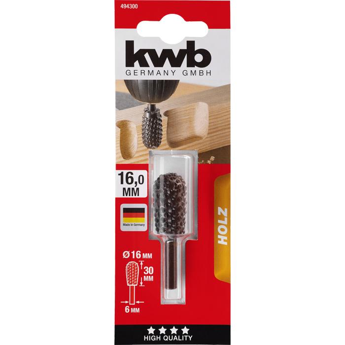 Thumbnail - kwb, Raspel + Feile, 494300 Profilraspel, Holzbearbeitung, Birne, 16 x 30 mm 1 St. (163 mm)