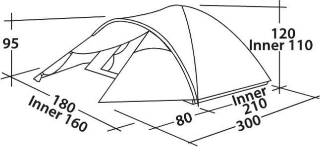 Produktbild Easy Camp Quasar 300, Stahl Kuppel-/Iglu-Zelt (Kuppelzelt, 3.60 kg, 3 Personen)