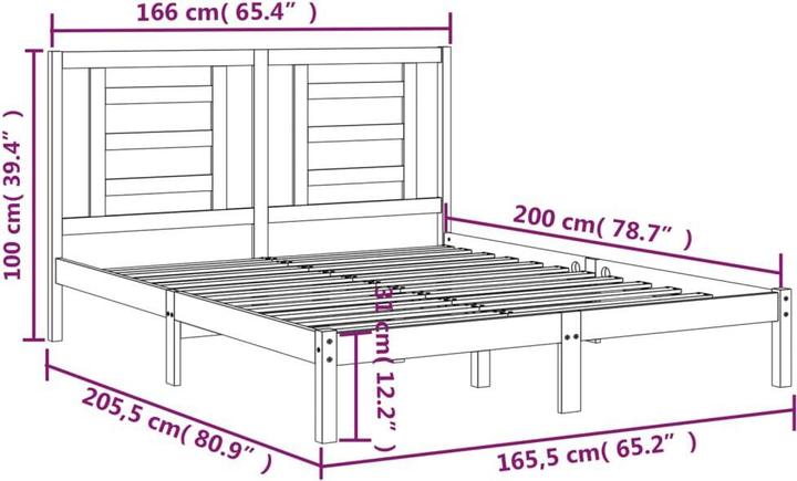 Image du produit vidaXL Bettrahmen (160 x 200 cm)