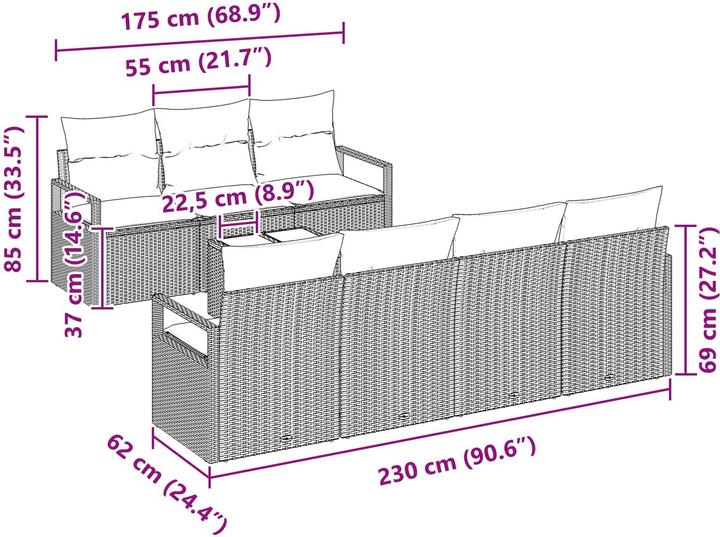 Produktbild vidaXL Outdoor-Sofagarnitur