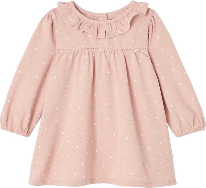 Vertbaudet Bio-Kollektion: Baby-Set aus Kleid, Leggings & Haarband, Herzen (68)