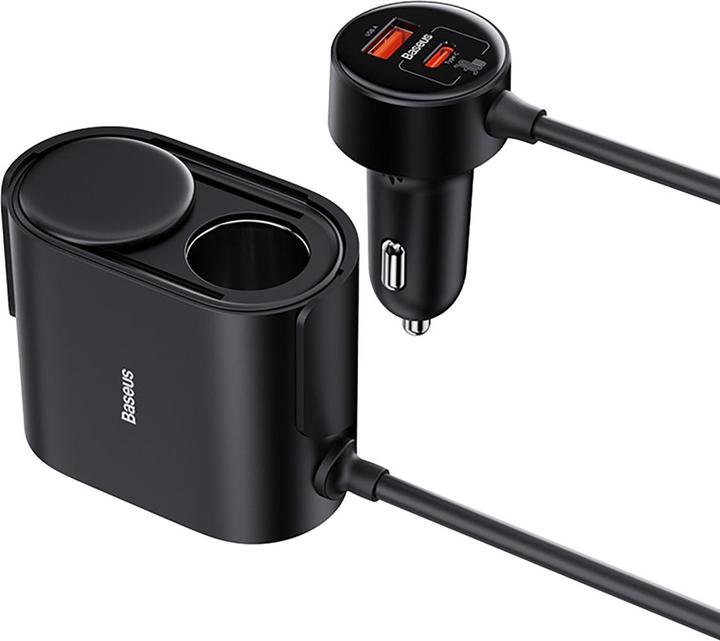 Immagine prodotto Baseus Accendisigari per auto 1 per 2 ad alta efficienza Pro 30 W (nero)