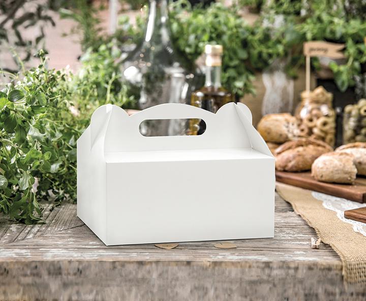 Produktbild Partydeco Decorative wedding cake boxes, white, 19x14x9cm (1 pkt / 10 pc.)