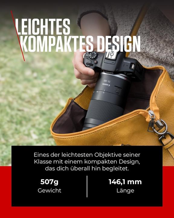 Immagine prodotto Canon RF 75-300mm F4-5.6 (Canon RF, Full frame, APS-C / DX)