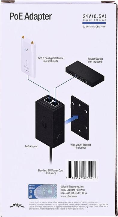 Actual product image Ubiquiti Poe-24-12w-G (802.3af (PoE), 12 W)