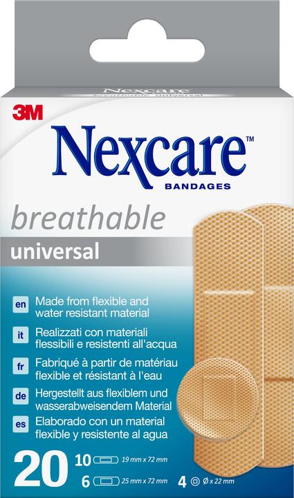 Produktbild Nexcare Breathable Universal Pflaster (20x)