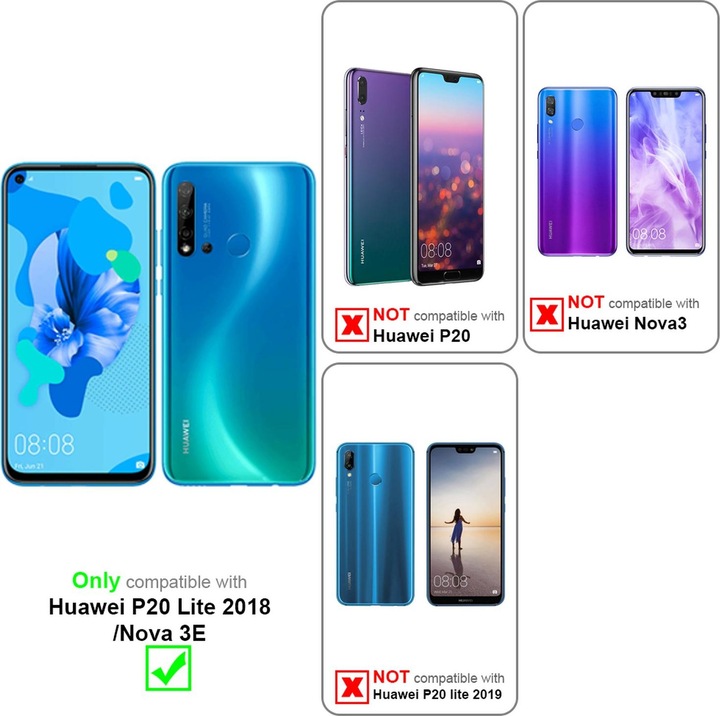Produktbild Cadorabo TPU Matt Metallic Cover (Huawei Nova 3E)