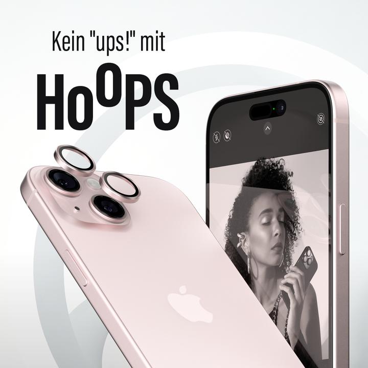 Immagine prodotto PanzerGlass Protezione dell'obiettivo della fotocamera Hoops (1 Pezzo/i, Apple iPhone 15, Apple iPhone 15 Plus)