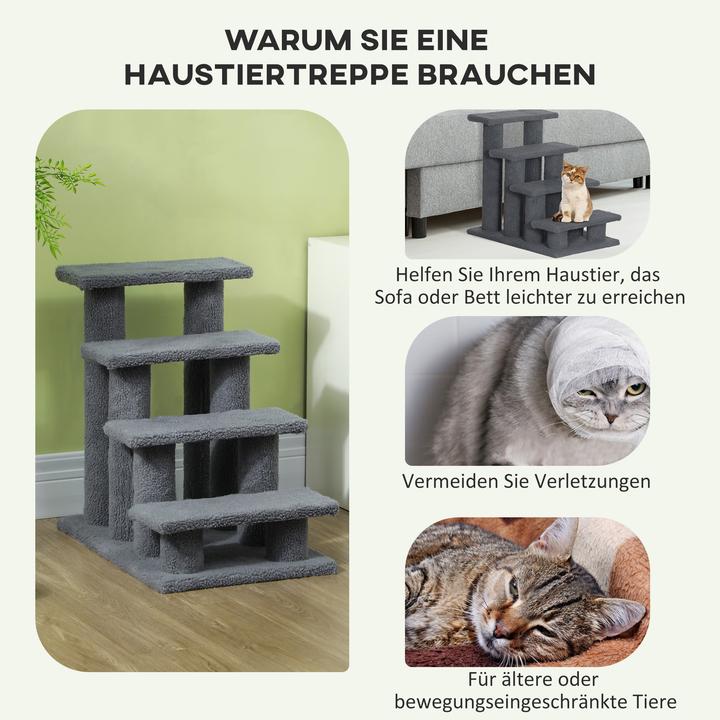 Actual product image PawHut Cat stairs (60 cm, Grey)