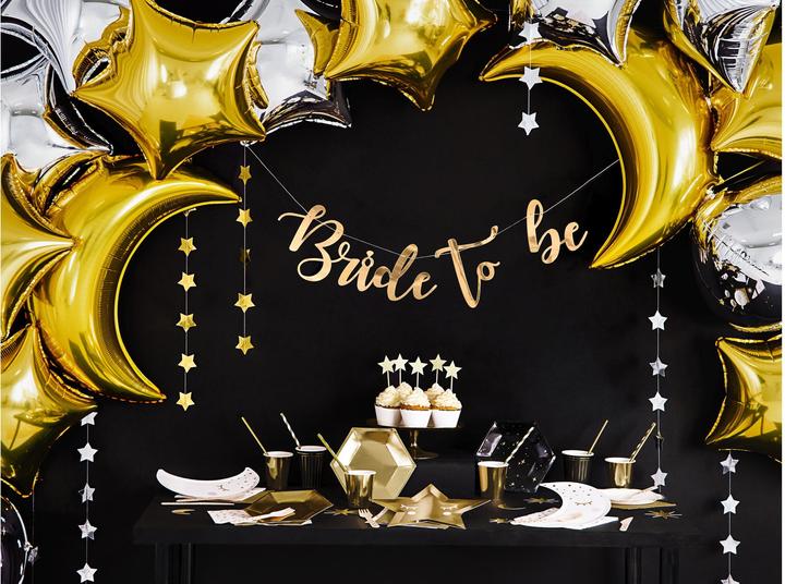 Produktbild Partydeco 6 Schwarze Kartonteller Let's Celebrate 20cm (6x)