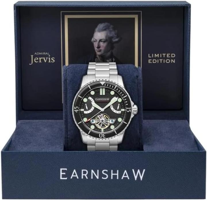 Actual product image Thomas Earnshaw Automatic Admiral Jervis Dual Retrograde Calendar Open Heart Watch (45 mm)