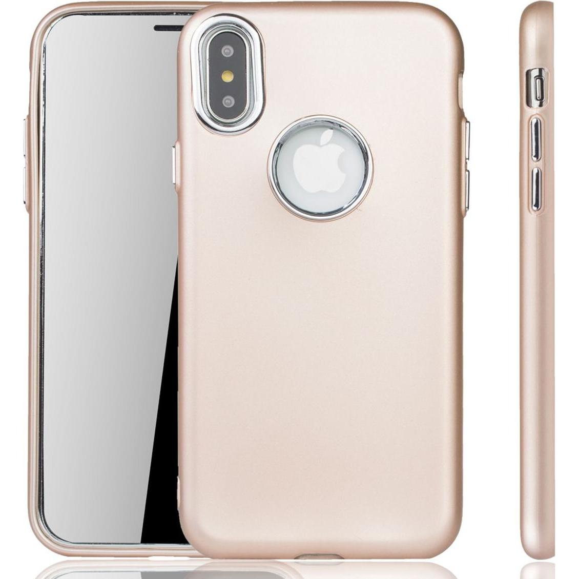 König Design Apple iPhone X Hülle Case Handy Cover Schutz Tasche Schutzhülle Bumper Etui Gold (Apple iPhone X), Smartpho...