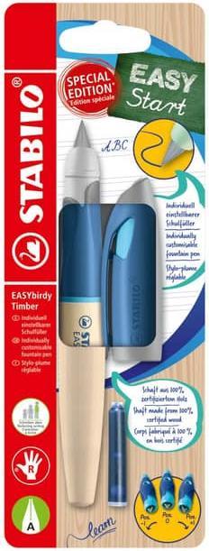 Productafbeelding STABILO EASYbirdy Timber - Füllhalter - für Rechtshänder - blau (Blauw, 1 x)