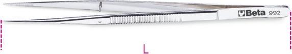Actual product image BETA 992 150-PINZAS CON GUÍA PUNTA FINA RECTA
