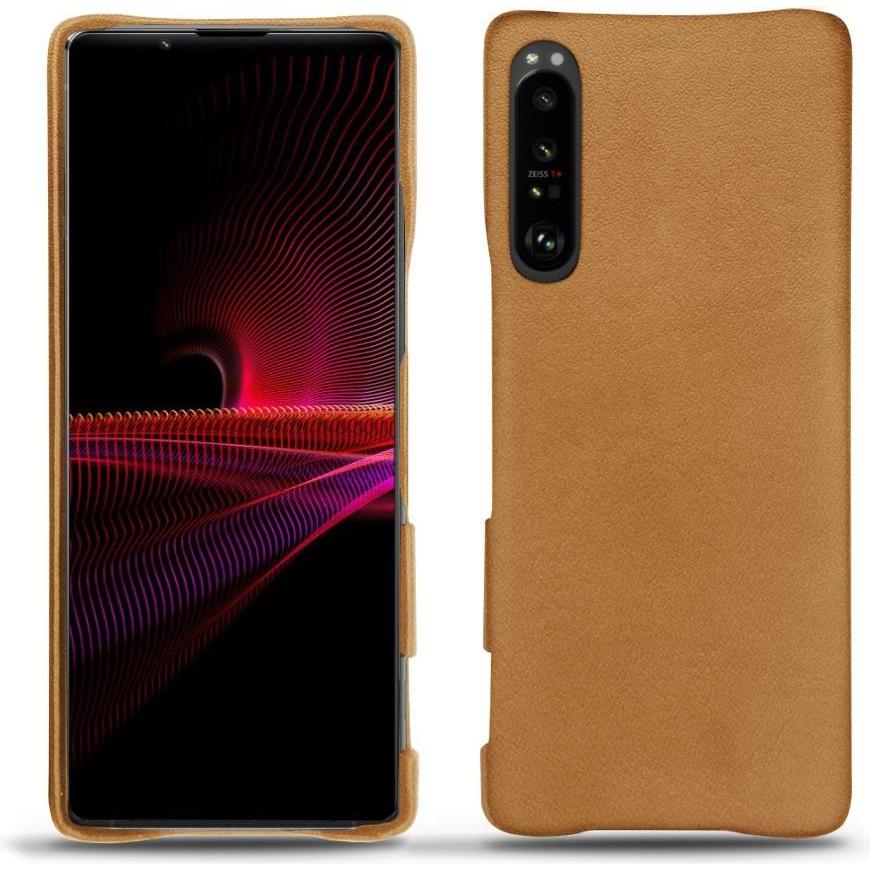 Noreve Lederschutzhülle (Sony Xperia 1 III), Smartphone Hülle, Braun