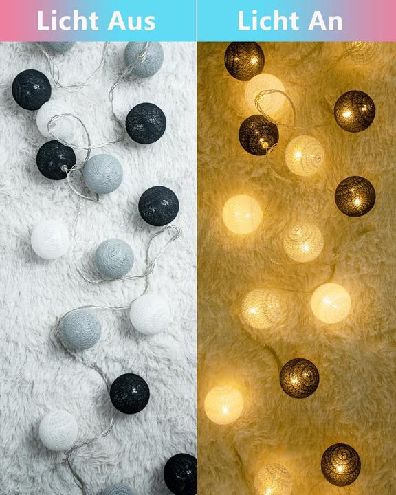 Actual product image Ciskotu LED Lampions-Lichterkette mit, 20 LEDs (3.80 m)