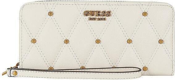 Actual product image Guess Textile Wallet, SLG Large Zip, SWQS8553460, Ivory, For Women