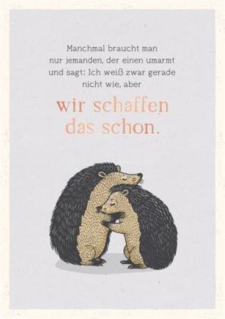 Cartolina Vintage Art A volte hai solo bisogno di qualcuno