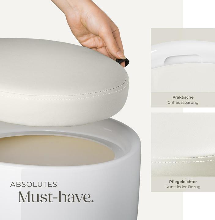 Actual product image tectake Bathroom stool