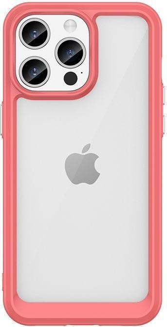 Actual product image Hurtel iPhone 15 Outer Space reinforced case with a flexible frame - red (Apple iPhone 15)