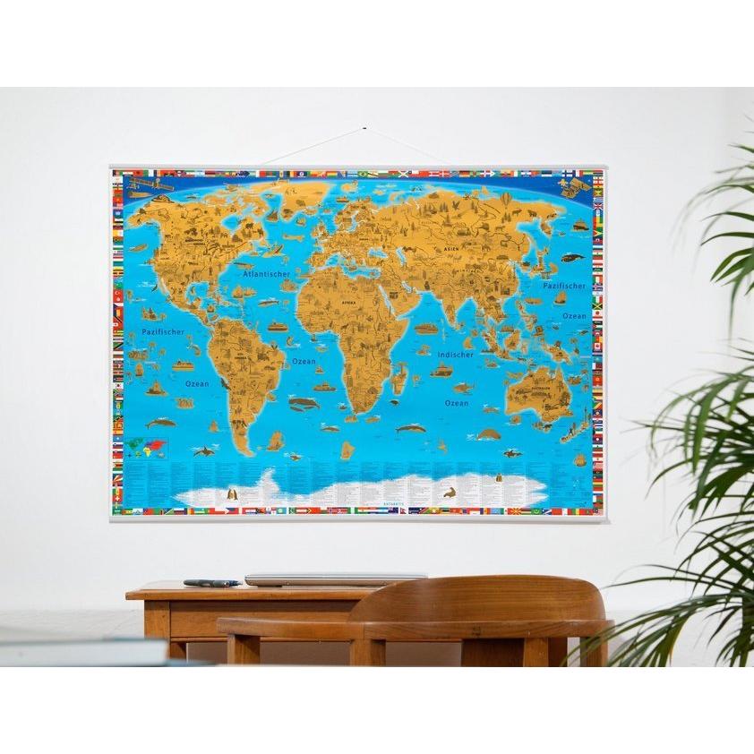 Erlebniskarte Rubbelposter Welt, Landkarte