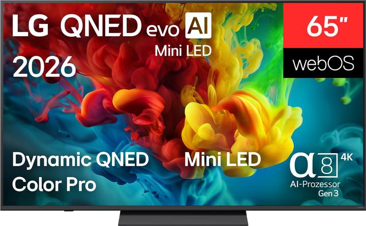 Produktbild LG 65QNED83B6A (65", QNED83B, Mini-LED, QNED, 4K, 2026)