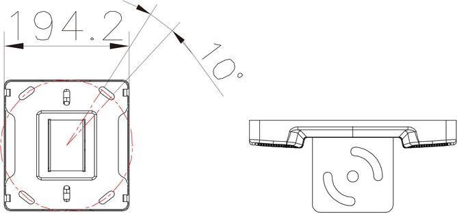 Image du produit Multibrackets Beamer TV Plaque de support plafond,noir max 90kg