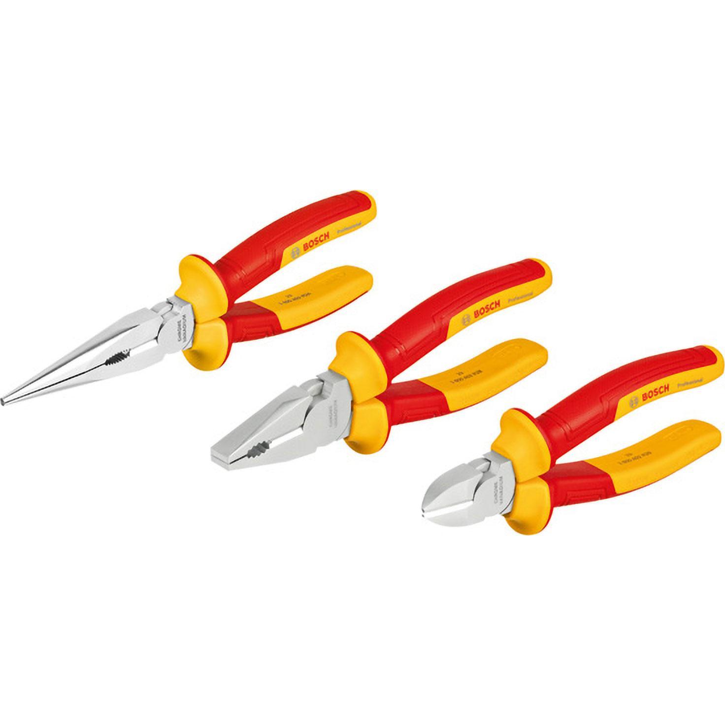 Bosch Professional, Zange, Combo Kit VDE-Zangen-Set, 3-tlg. (325 mm)