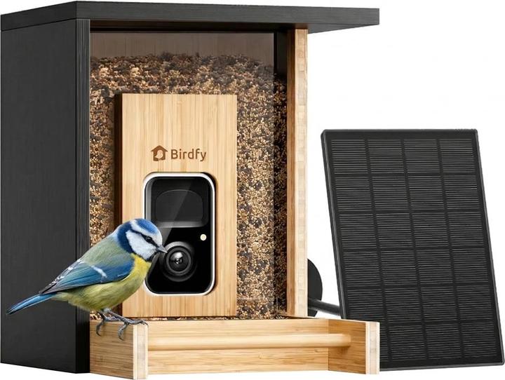 Image du produit Birdfy Mangeoire Bambou AI par Abonnement + Panneau Solaire