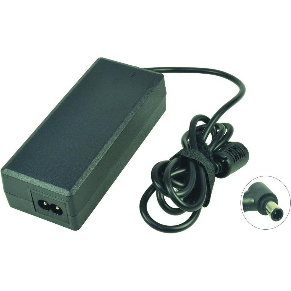 2-Power AC Adapter 19V 3.75A 75W includes power cable (75 W), Notebook Netzteil, Schwarz