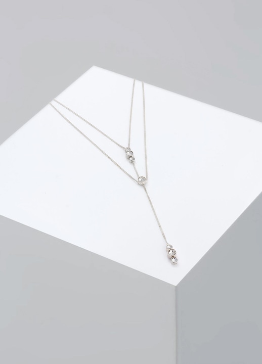 Produktbild Elli Y-Kette mit Kristallen (Sterling Silber, 45 cm)