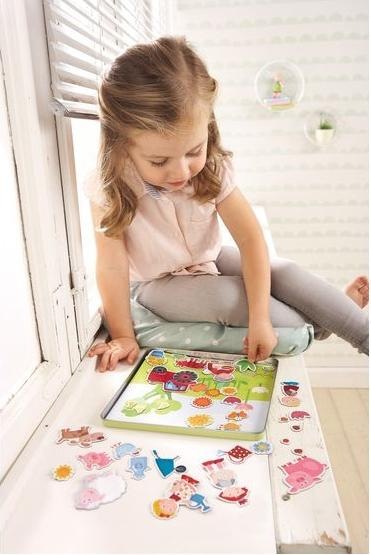 Actual product image Haba Magnetic game box Peters and Paulines Farm (122 pieces)