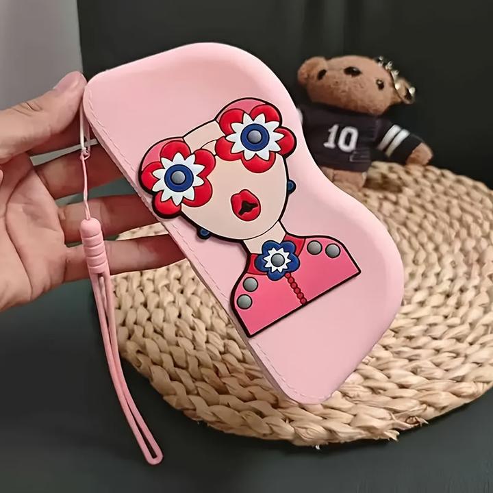 Immagine prodotto Only-Bags.Store 1Stück. Silikon-Brillenetui mit Riemen - Tragbarer Reise-Organizer für Brillen, Lippenstift