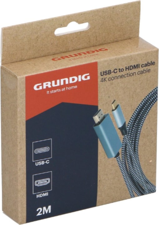 Produktbild Grundig USB-C zu HDMI 4K 2m Kabel (2 m, HDMI)