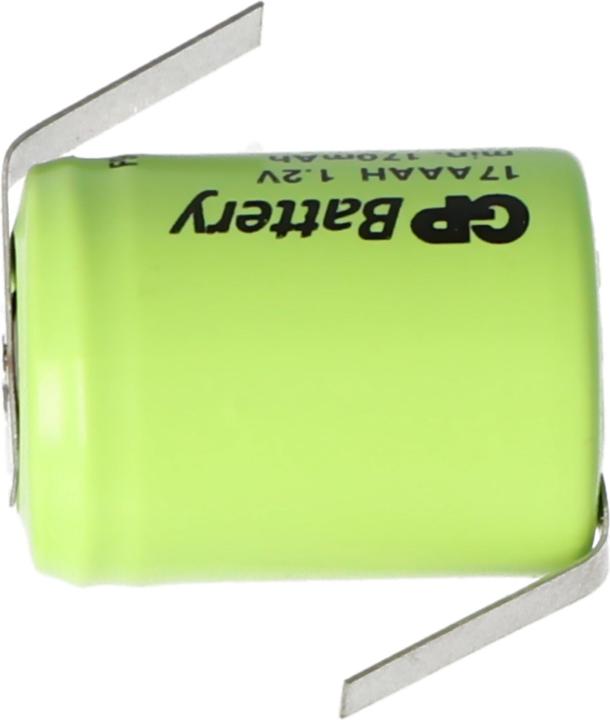 Actual product image AccuCell Akku KAN 1/3AAA Micro mit Lötfahne Z-Form (1 pcs., 1/3 AAA, 150 mAh, Battery + charger)